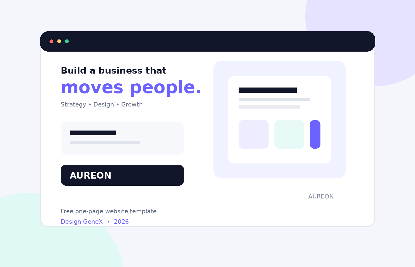 Aureon — Modern Business website design preview